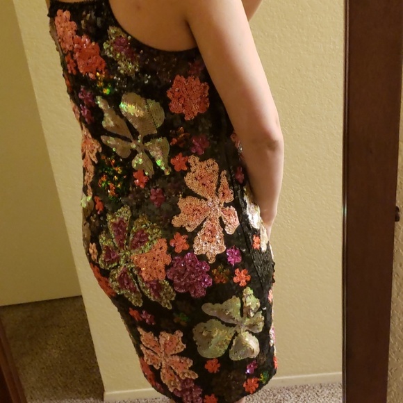 French connection fully beaded floral dress